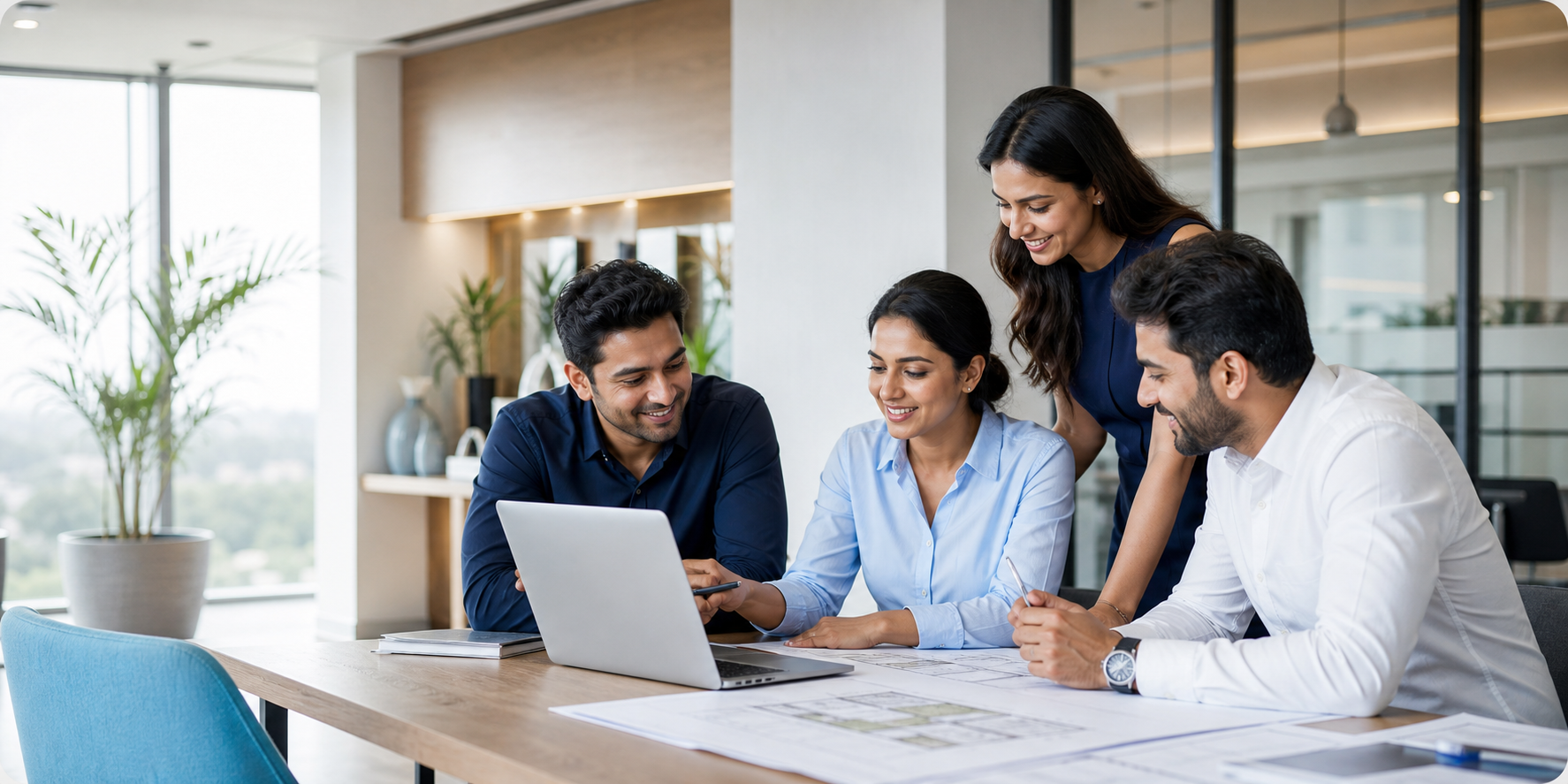 Dreamnest team collaborating in an office